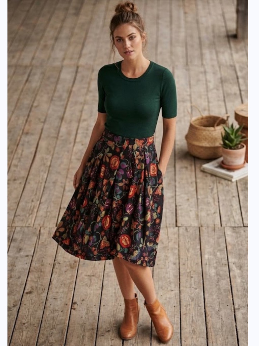 Lularoe Midi Floral Skirt Size S
